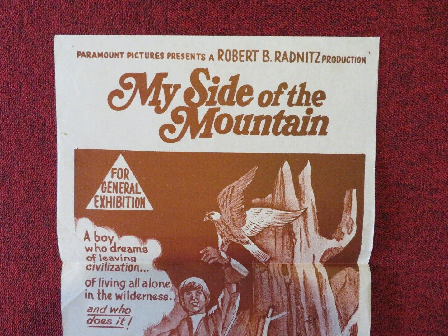 MY SIDE OF THE MOUNTAIN FOLDED AUSTRALIAN DAYBILL POSTER TED ECCLES 1969 Movie posters