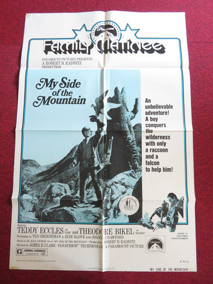 MY SIDE OF THE MOUNTAIN FOLDED US ONE SHEET POSTER TED ECCLES T. BIKEL R1974 Rendezvous Cinema Movie posters
