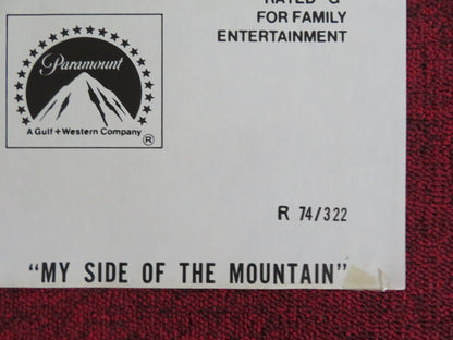MY SIDE OF THE MOUNTAIN FOLDED US ONE SHEET POSTER TED ECCLES T. BIKEL R1974 Rendezvous Cinema Movie posters