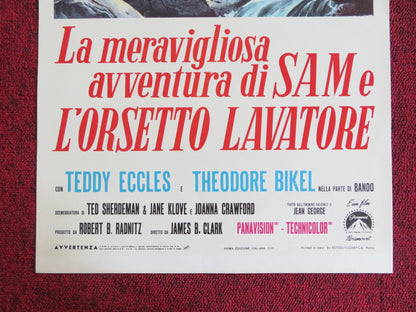 MY SIDE OF THE MOUNTAIN ITALIAN LOCANDINA POSTER TEDDY ECCLES T. BIKEL 1970 Rendezvous Cinema Movie posters