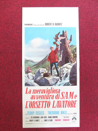 MY SIDE OF THE MOUNTAIN ITALIAN LOCANDINA POSTER TEDDY ECCLES T. BIKEL 1970 Rendezvous Cinema Movie posters
