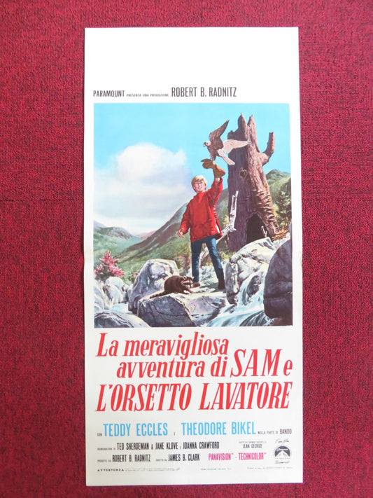 MY SIDE OF THE MOUNTAIN ITALIAN LOCANDINA POSTER TEDDY ECCLES T. BIKEL 1970 Rendezvous Cinema Movie posters