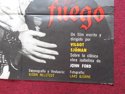 MY SISTER MY LOVE FOLDED ARGENTINA ONE SHEET POSTER BIBI ANDERSSON JARL KULLE - Rendezvous Cinema