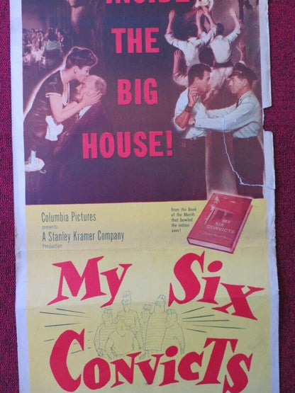 MY SIX CONVICTS US INSERT (14"x 36") POSTER MILLARD MITCHELL GILBERT ROLAND '52 Movie posters