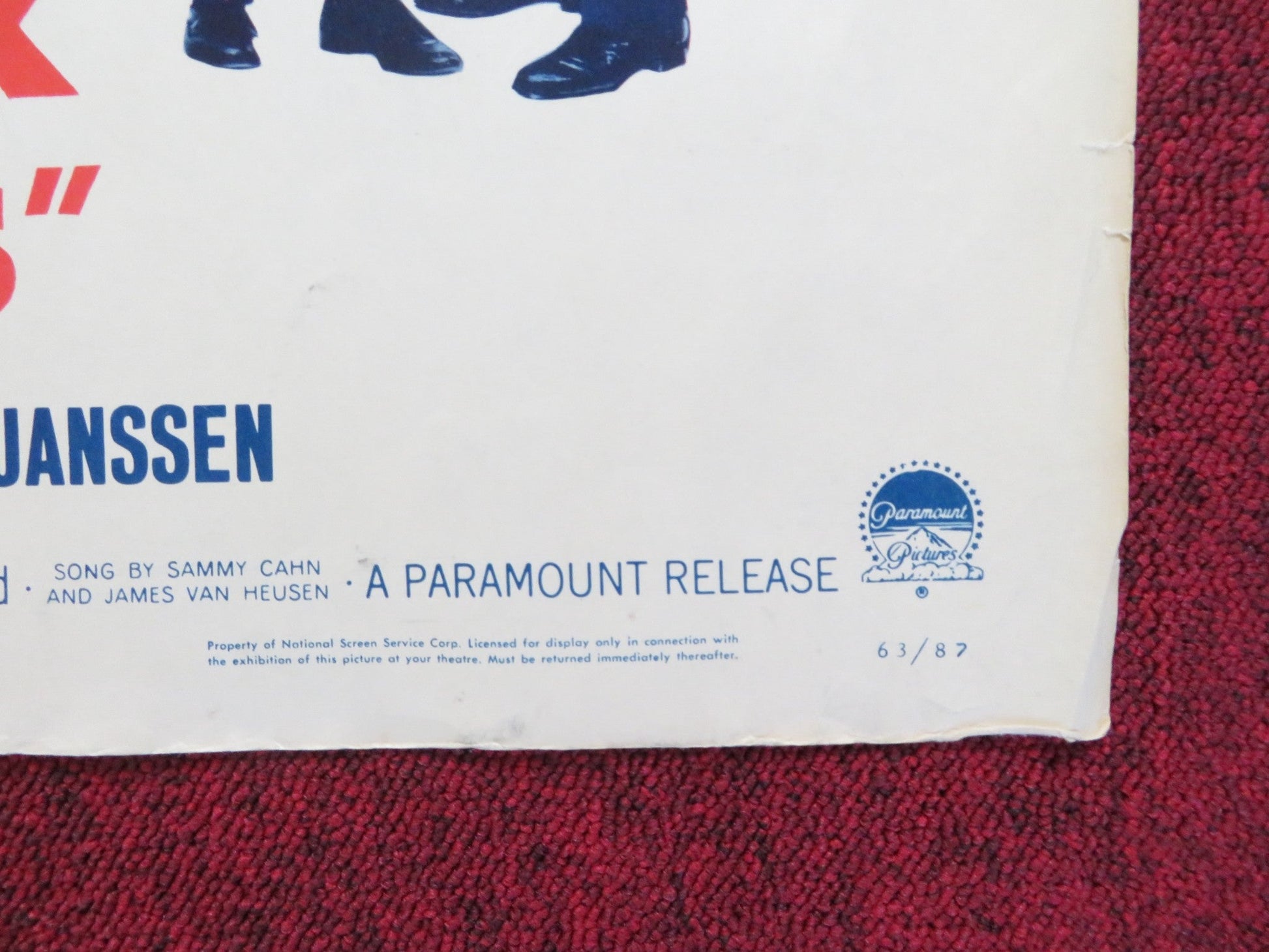 MY SIX LOVES US HALF SHEET (22"x 28") POSTER DEBBIE REYNOLDS C. ROBERTSON 1962 Rendezvous Cinema Movie posters