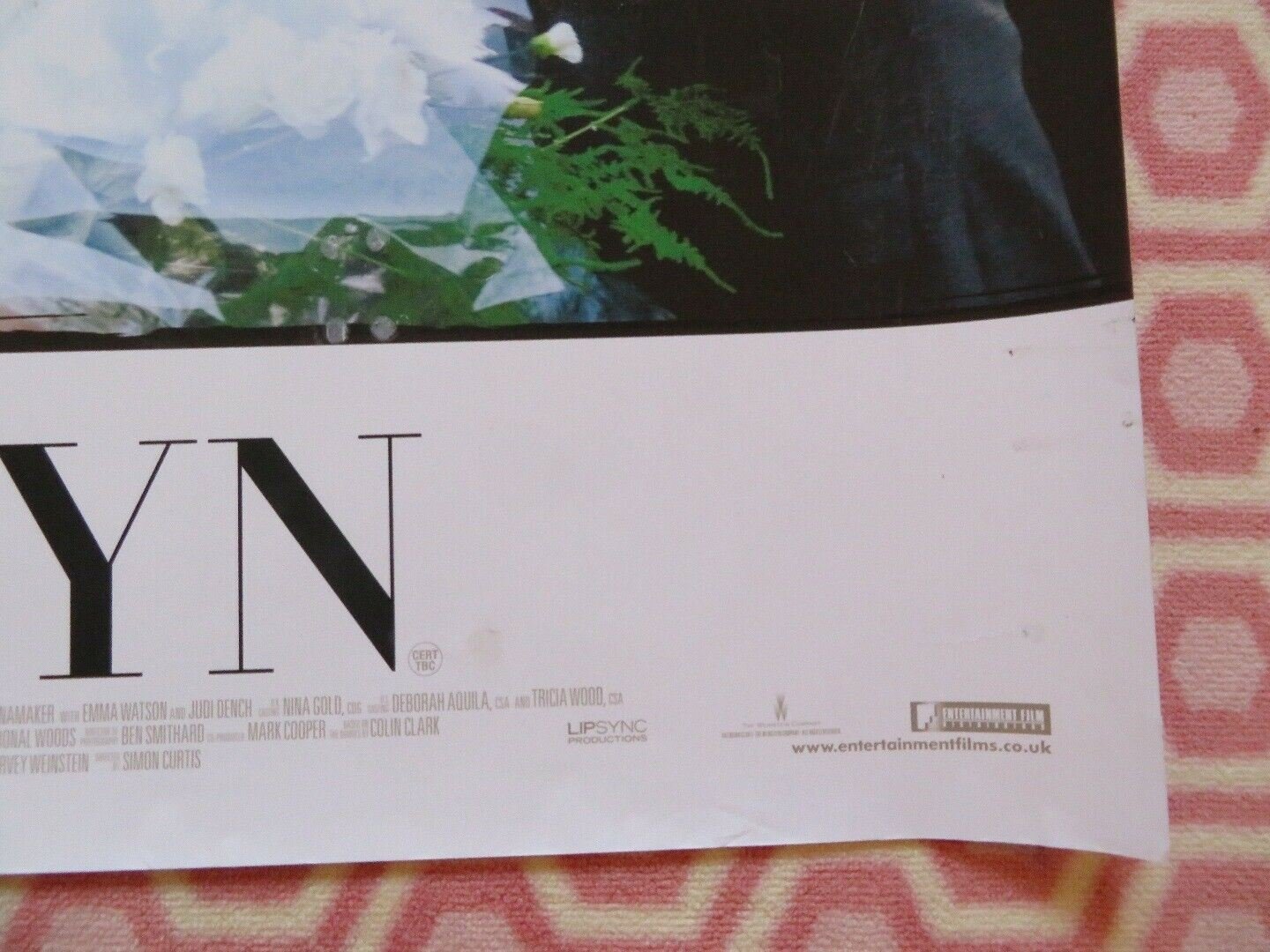 MY WEEK WITH MARILYN QUAD (30"x 40") ROLLED POSTER MICHELLE KENNETH BRANAGH 2011 Movie posters