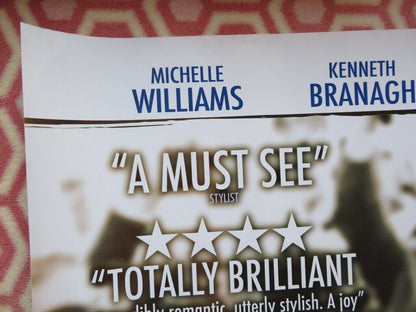 MY WEEK WITH MARILYN QUAD (30"x 40") ROLLED POSTER MICHELLE KENNETH BRANAGH 2011 Movie posters