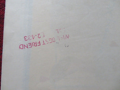 MY WIFE'S BEST FRIEND FOLDED US ONE SHEET POSTER ANNEX BAXTER MACDONALD 1952 Movie posters