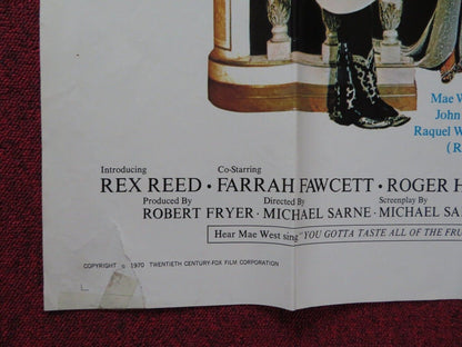 MYRA BRECKINRIDGE FOLDED US ONE SHEET POSTER RAQUEL WELCH MAE WEST 1970 Movie posters