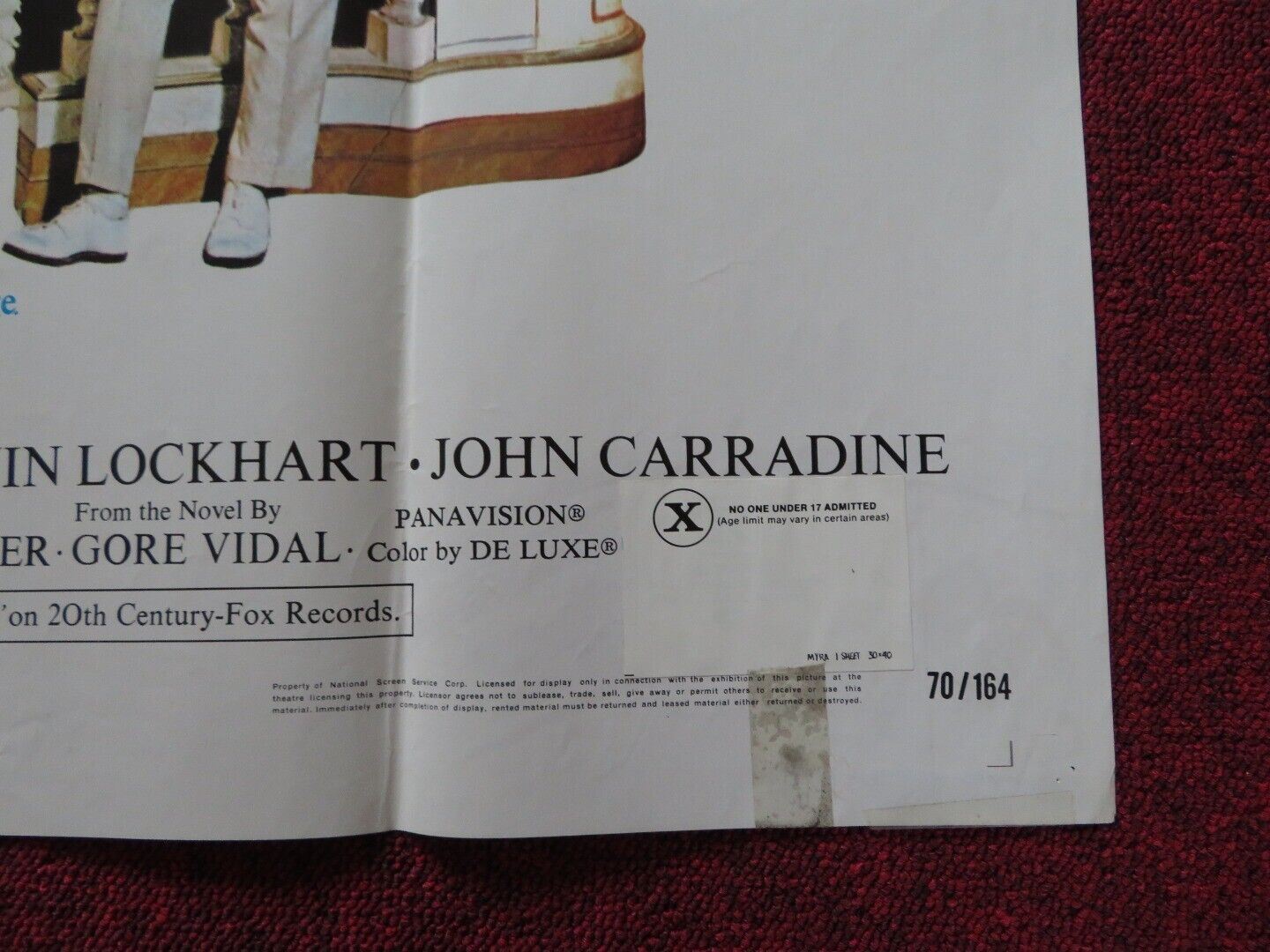 MYRA BRECKINRIDGE FOLDED US ONE SHEET POSTER RAQUEL WELCH MAE WEST 1970 Movie posters