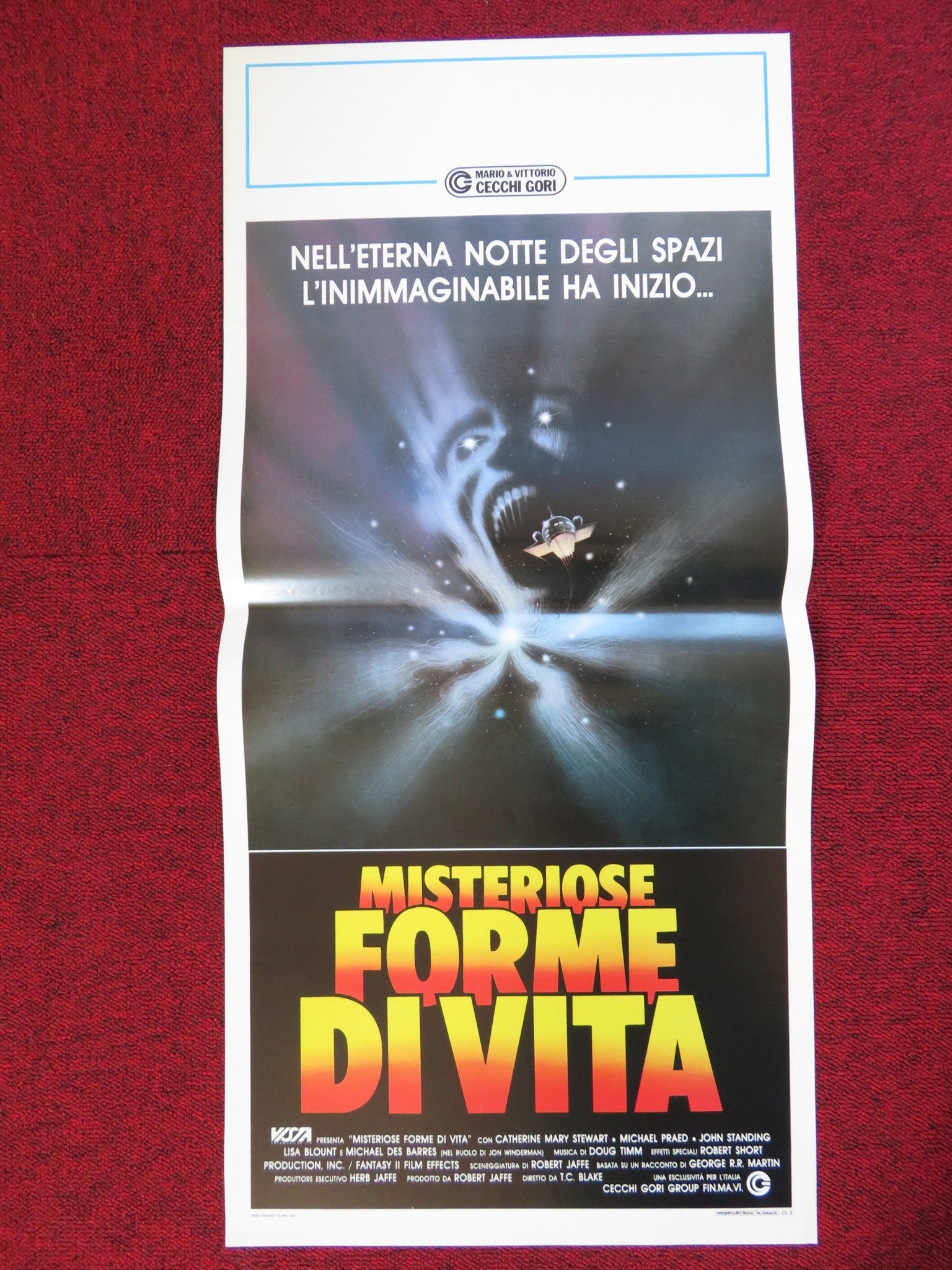 MYSTERIOSE FORME DI VITA / NIGHTFLYERS ITALIAN LOCANDINA (27.5"x13") POSTER 1988 Rendezvous Cinema Movie posters