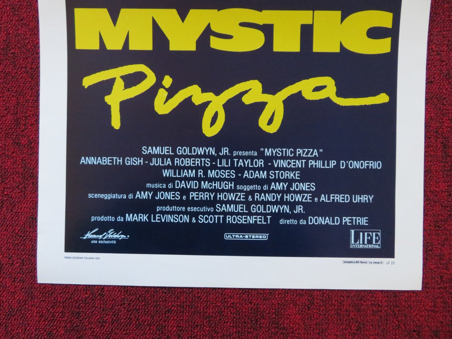 MYSTIC PIZZA ITALIAN LOCANDINA POSTER JULIA ROBERTS LILI TAYLOR 1991 Rendezvous Cinema Movie posters