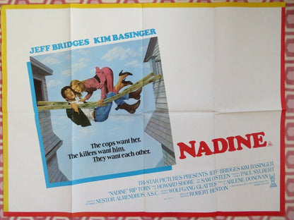 NADINE BRITISH QUAD (30"x 40") POSTER JEFF BRIDGES KIM BASINGER 1987 - Rendezvous Cinema