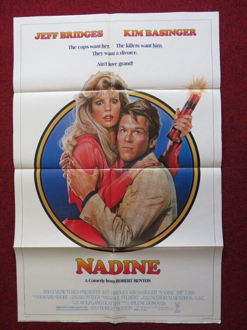 NADINE FOLDED US ONE SHEET POSTER JEFF BRIDGES KIM BASINGER 1987 Movie posters