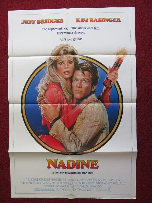 NADINE FOLDED US ONE SHEET POSTER JEFF BRIDGES KIM BASINGER 1987 Movie posters