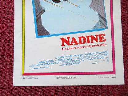 NADINE ITALIAN LOCANDINA POSTER JEFF BRIDGES KIM BASINGER 1987 Rendezvous Cinema Movie posters
