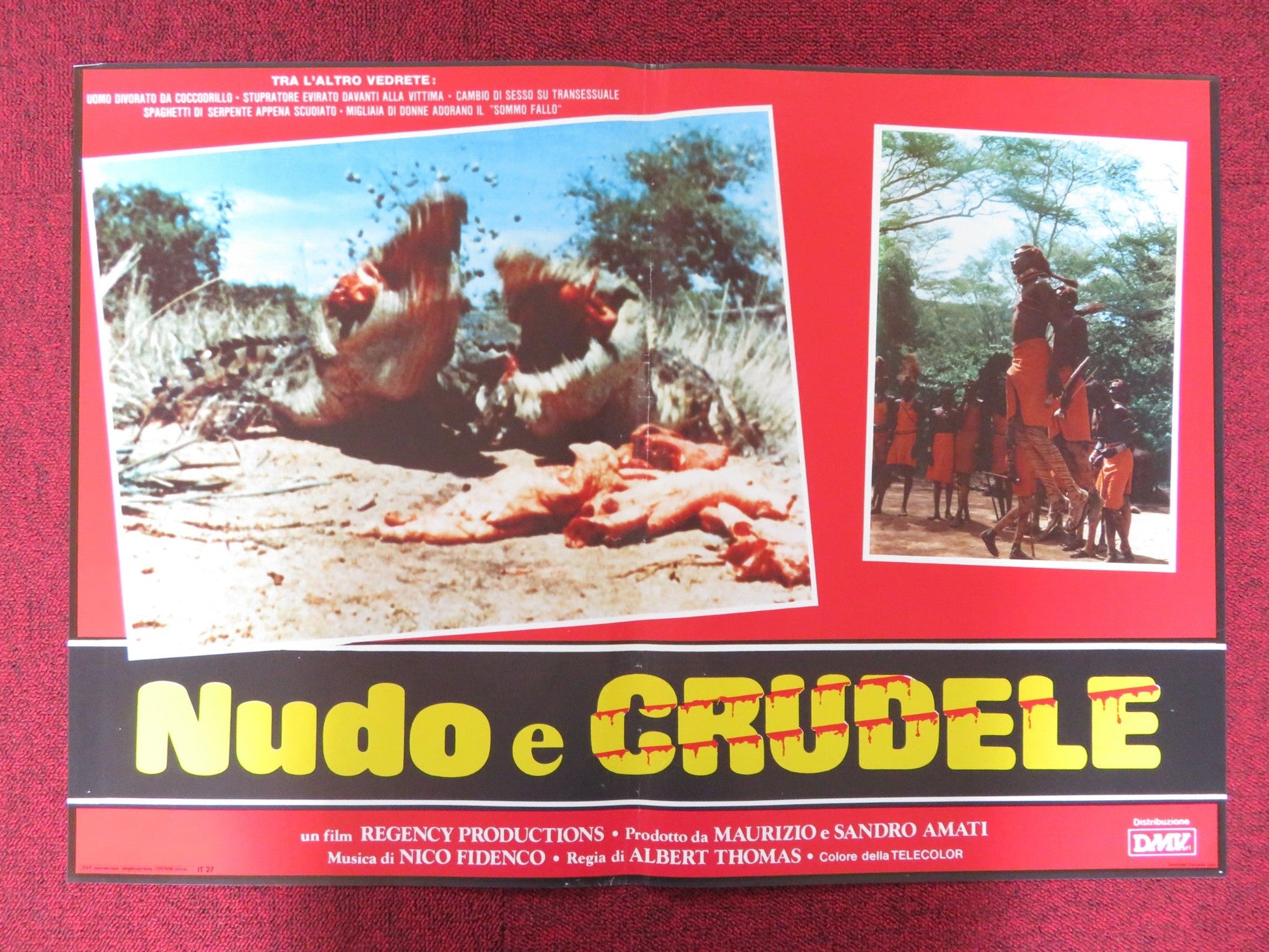 NAKED AND CRUEL - B ITALIAN FOTOBUSTA POSTER ALBERT THOMAS 1984 Rendezvous Cinema Movie posters