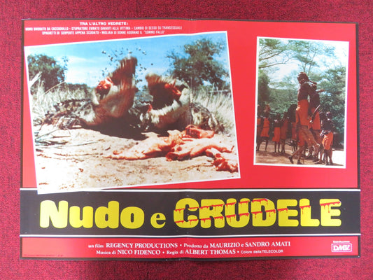 NAKED AND CRUEL - B ITALIAN FOTOBUSTA POSTER ALBERT THOMAS 1984 Rendezvous Cinema Movie posters