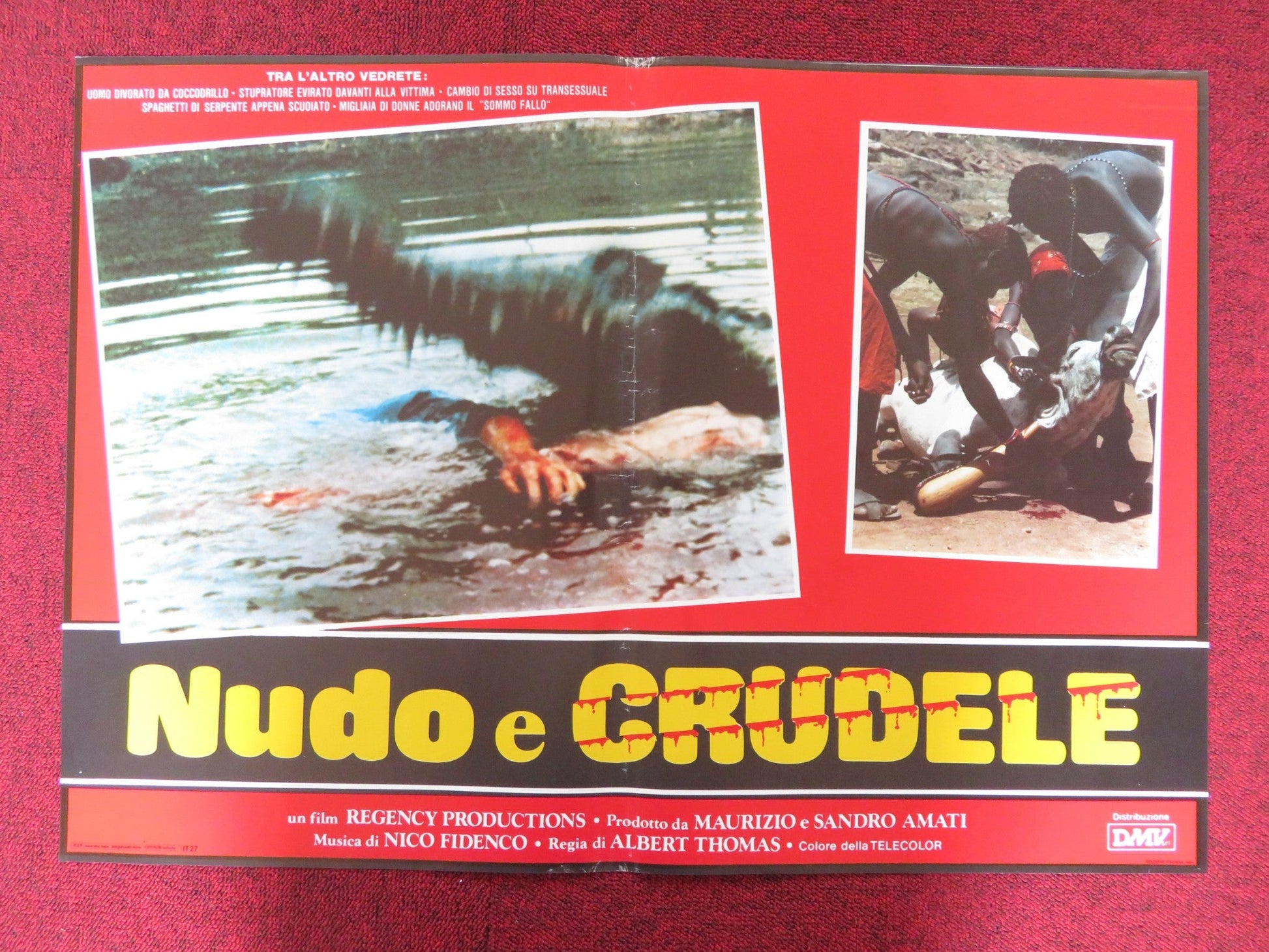 NAKED AND CRUEL - E ITALIAN FOTOBUSTA POSTER ALBERT THOMAS 1984 Rendezvous Cinema Movie posters