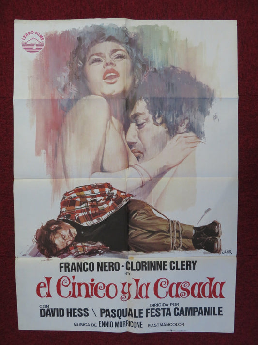 NAKED PREY SPANISH POSTER FRANCO NERO CORRINE CLERY 1977 Rendezvous Cinema Movie posters