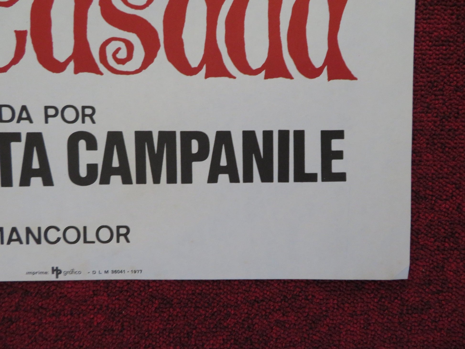 NAKED PREY SPANISH POSTER FRANCO NERO CORRINE CLERY 1977 Rendezvous Cinema Movie posters