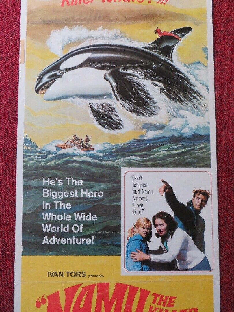 NAMU THE KILLER WHALE US INSERT (14"x 36") POSTER ROBERT LANSING 1966 Movie posters