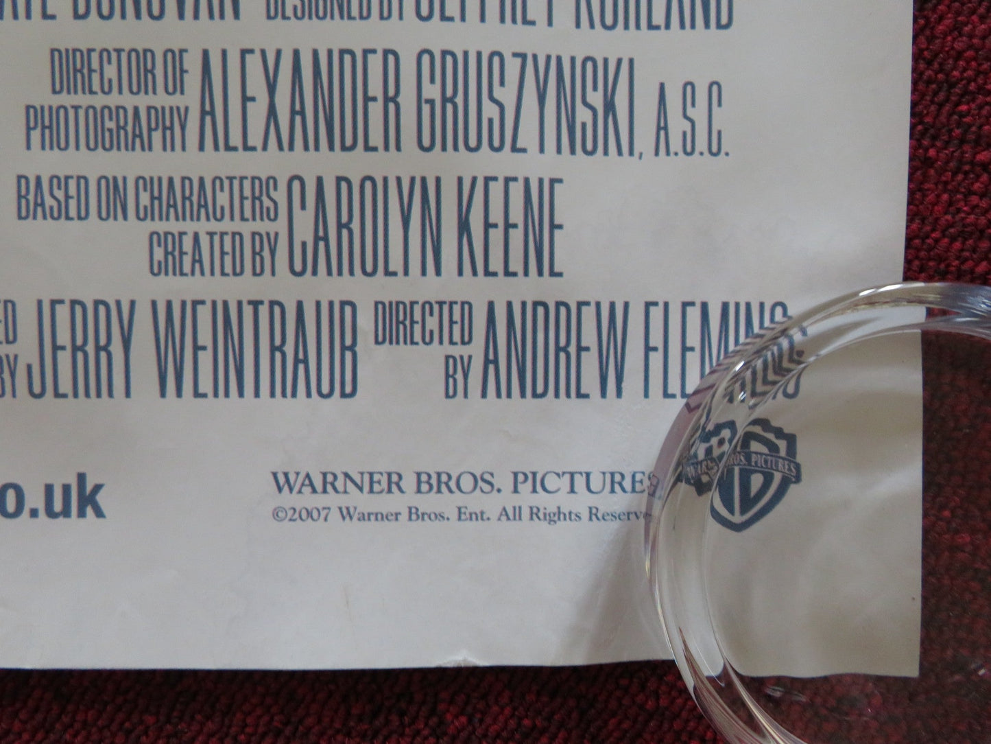 NANCY DREW UK QUAD (30"x 40") ROLLED POSTER EMMA ROBERTS CRAIG GELLIS 2007 Rendezvous Cinema Movie posters