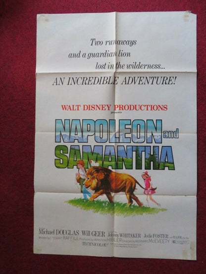 NAPOLEAN AND SAMANTHA FOLDED US ONE SHEET POSTER MICHAEL DOUGLAS WILL GEER 1972 Movie posters