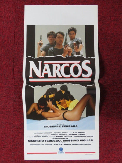 NARCOS ITALIAN LOCANDINA (27.5"x13") POSTER GIUSEPPE FERRARA 1992 Movie posters