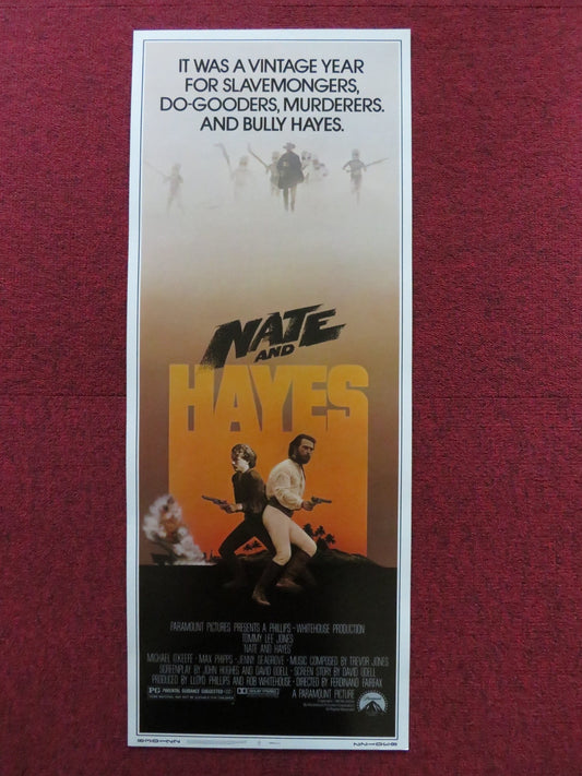 NATE AND HAYES US INSERT (14"x 36") POSTER TOMMY LEE JONES MICHAEL O'KEEFE 1983 Rendezvous Cinema Movie posters