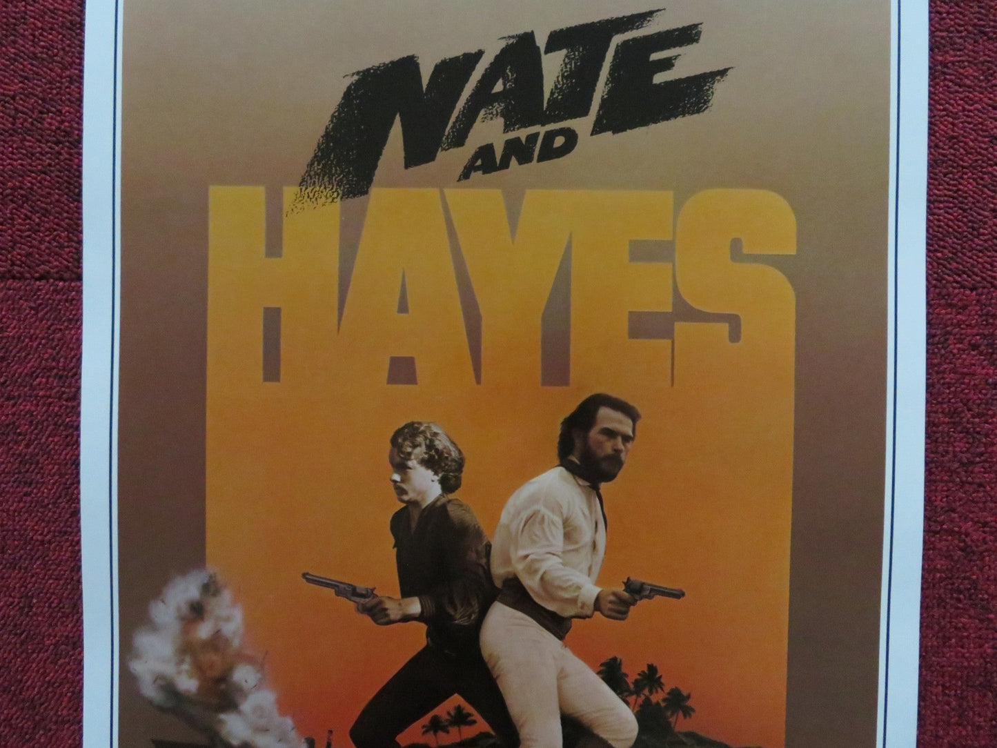 NATE AND HAYES US INSERT (14"x 36") POSTER TOMMY LEE JONES MICHAEL O'KEEFE 1983 Rendezvous Cinema Movie posters