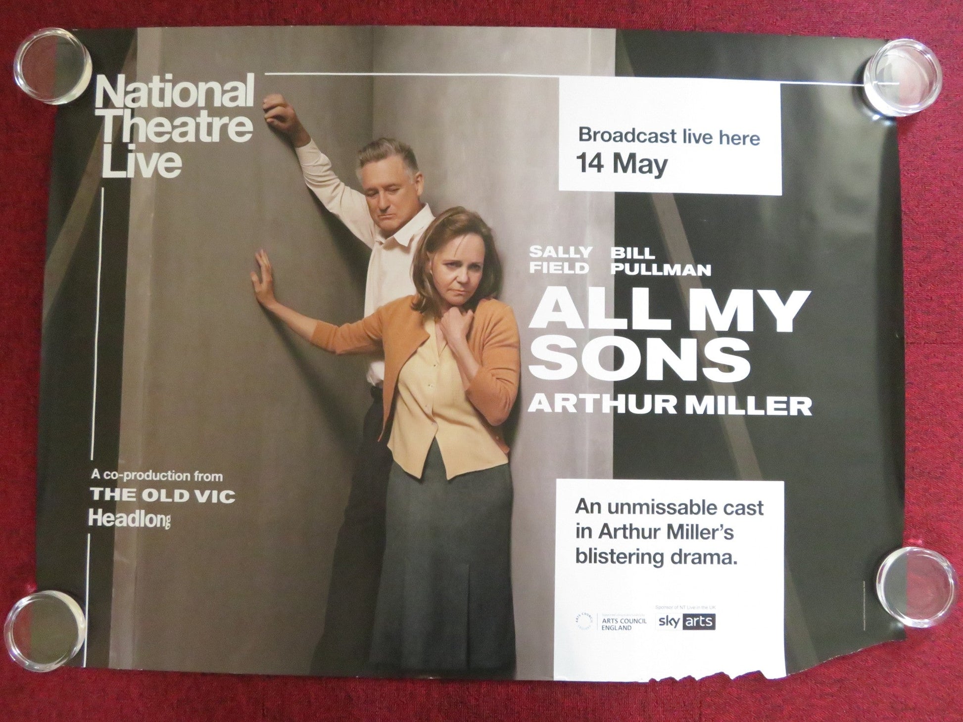 NATIONAL THEATRE LIVE: ALL MY SONS UK QUAD (30"x 40") ROLLED POSTER PULLMAN 2019 Rendezvous Cinema Movie posters