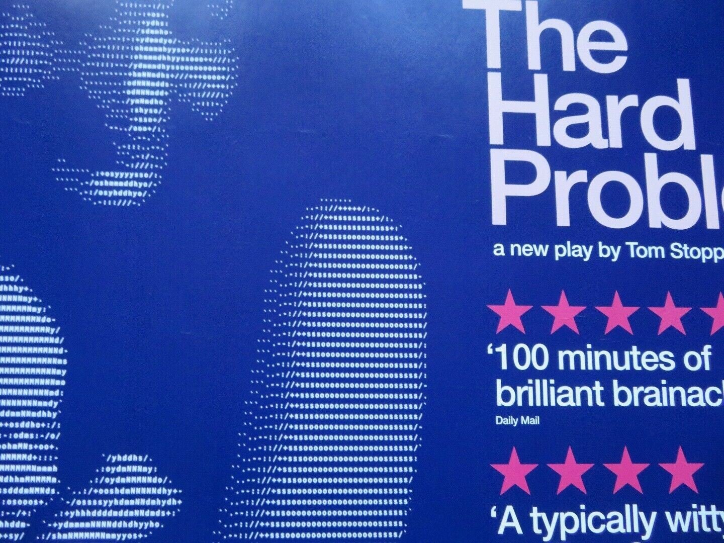NATIONAL THEATRE LIVE THE HARD PROBLEM QUAD (30"x 40") ROLLED TOM STOPPARD 2015 - Rendezvous Cinema