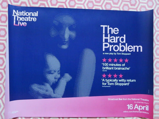 NATIONAL THEATRE LIVE THE HARD PROBLEM QUAD (30"x 40") ROLLED TOM STOPPARD 2015 - Rendezvous Cinema