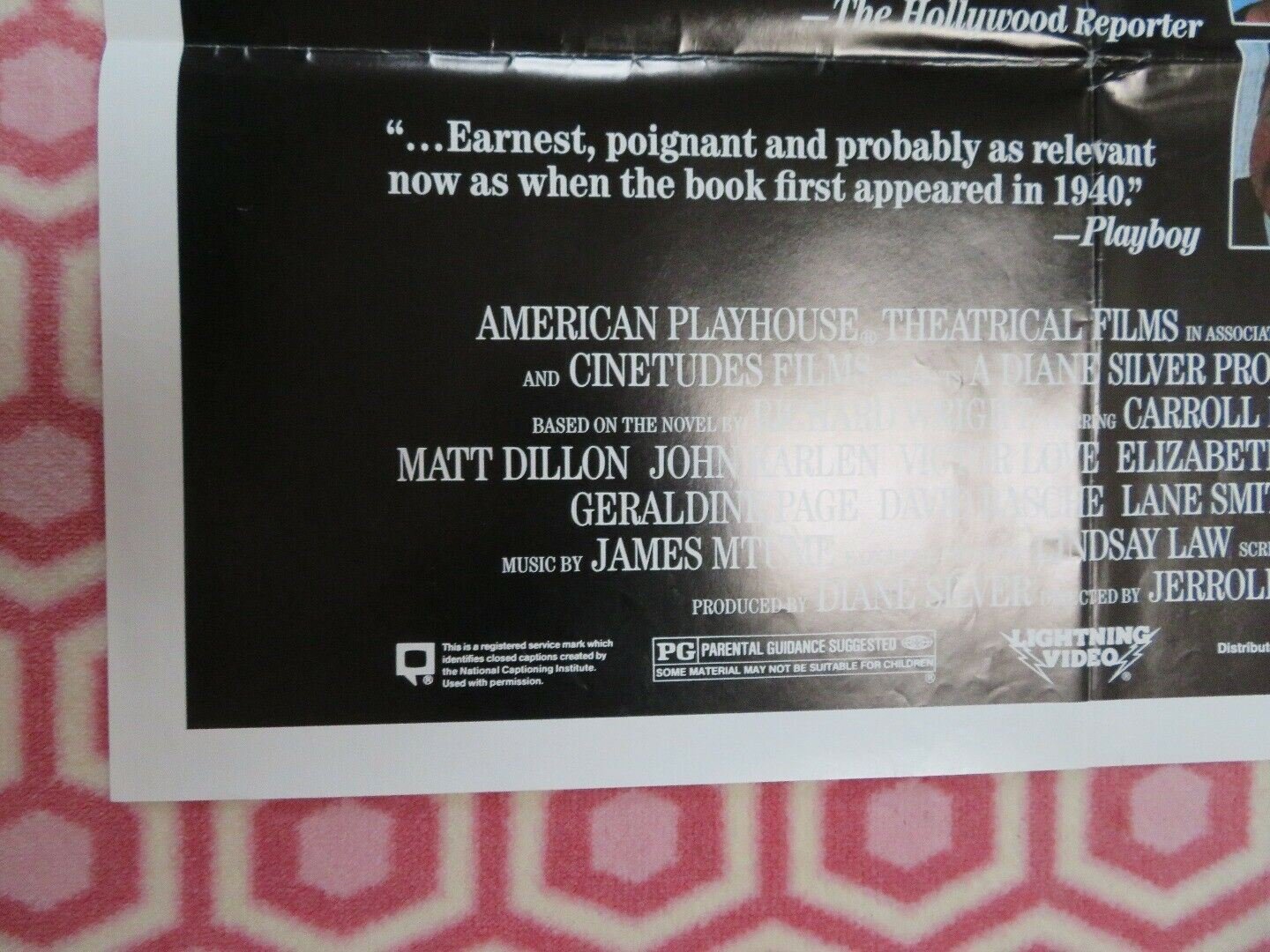 NATIVE SON US ONE SHEET POSTER MATT DILLON OPRAH WINFREY 1987 Movie posters