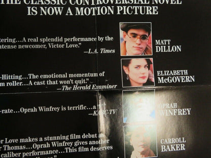 NATIVE SON US ONE SHEET POSTER MATT DILLON OPRAH WINFREY 1987 Movie posters