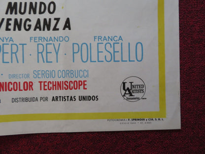 NAVAJO JOE FOLDED ARGENTINA ONE SHEET POSTER BURT REYNOLDS ALDO SANBELL 1966 - Rendezvous Cinema