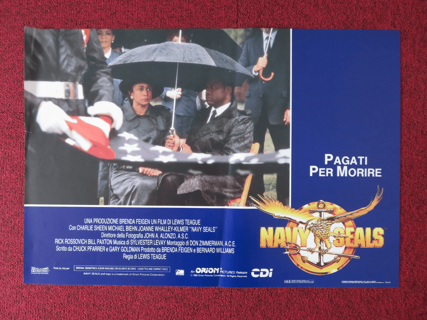 NAVY SEALS - A ITALIAN FOTOBUSTA POSTER CHARLIE SHEEN MICHAEL BIEHN 1990 Rendezvous Cinema Movie posters