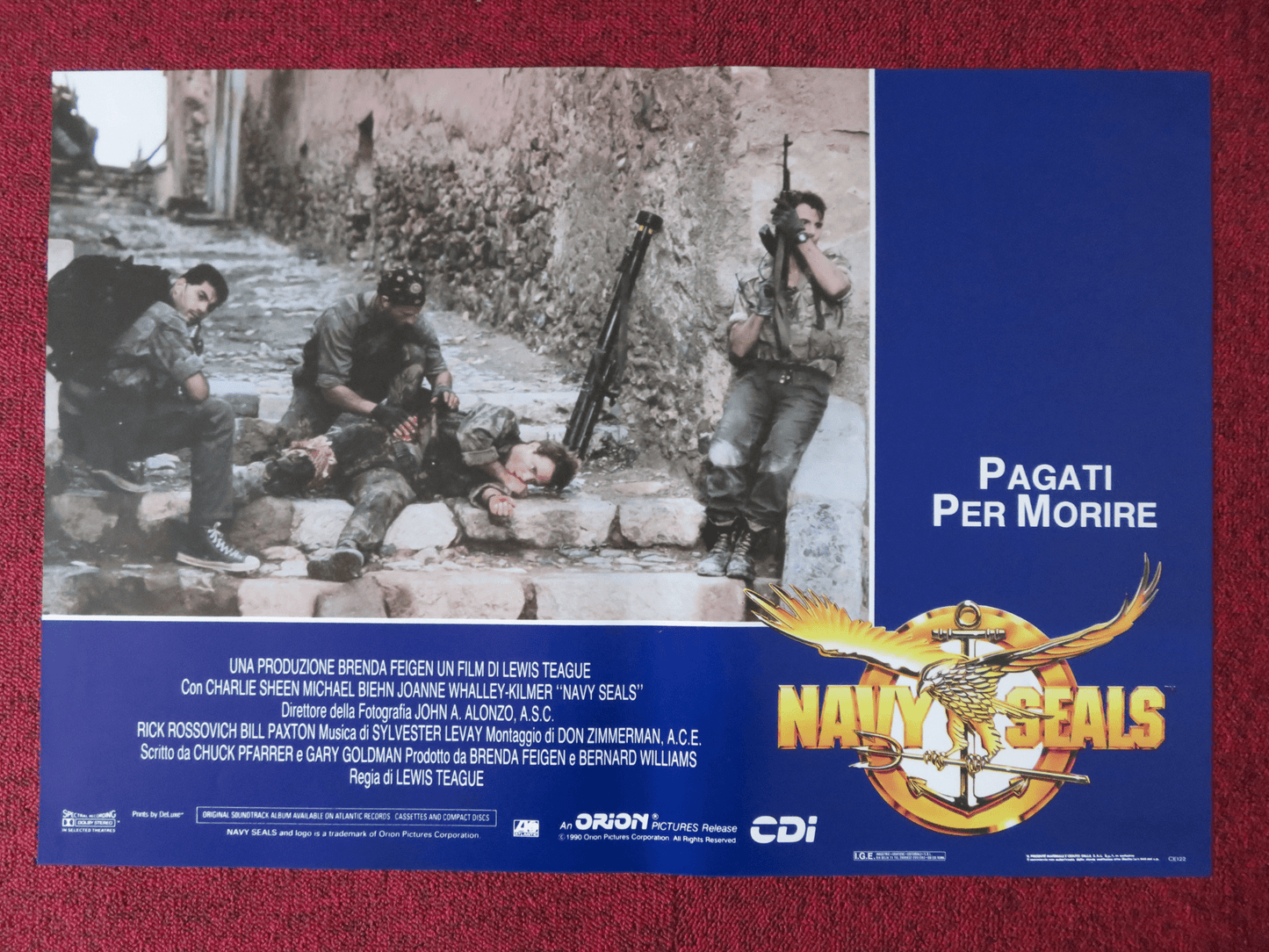 NAVY SEALS - C ITALIAN FOTOBUSTA POSTER CHARLIE SHEEN MICHAEL BIEHN 1990 Rendezvous Cinema Movie posters