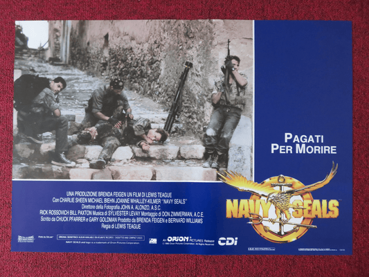 NAVY SEALS - C ITALIAN FOTOBUSTA POSTER CHARLIE SHEEN MICHAEL BIEHN 1990 Rendezvous Cinema Movie posters