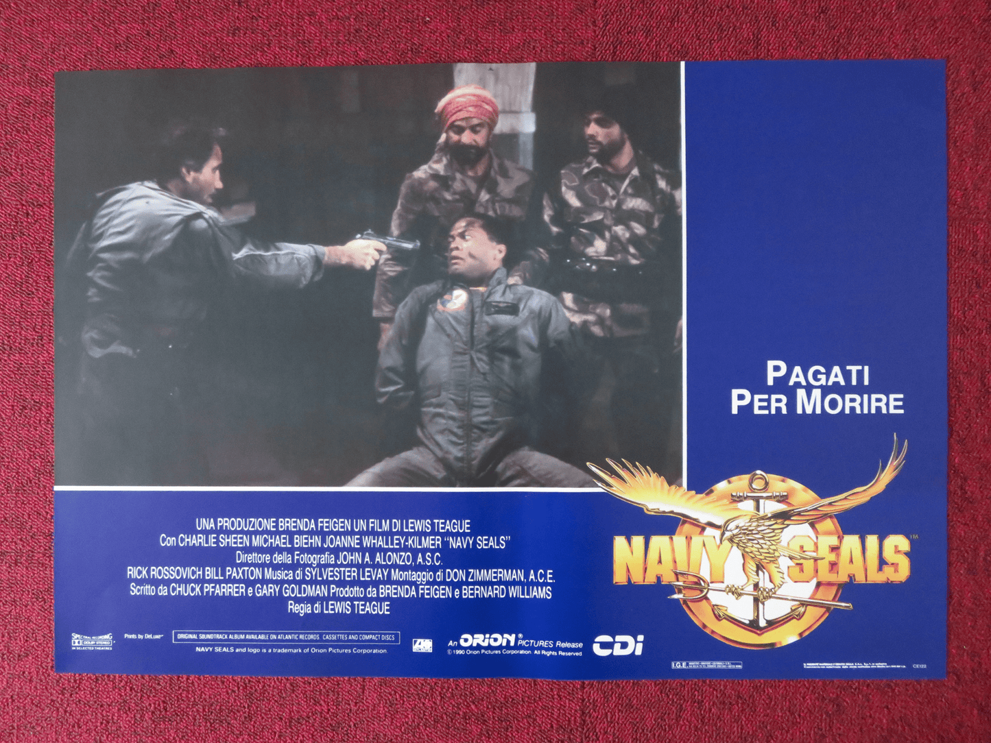 NAVY SEALS - F ITALIAN FOTOBUSTA POSTER CHARLIE SHEEN MICHAEL BIEHN 1990 Rendezvous Cinema Movie posters