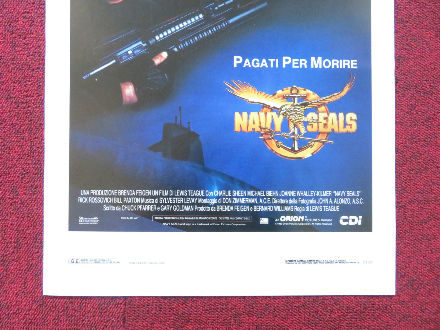 NAVY SEALS ITALIAN LOCANDINA POSTER CHARLIE SHEEN MICHAEL BIEHN 1990 Rendezvous Cinema Movie posters