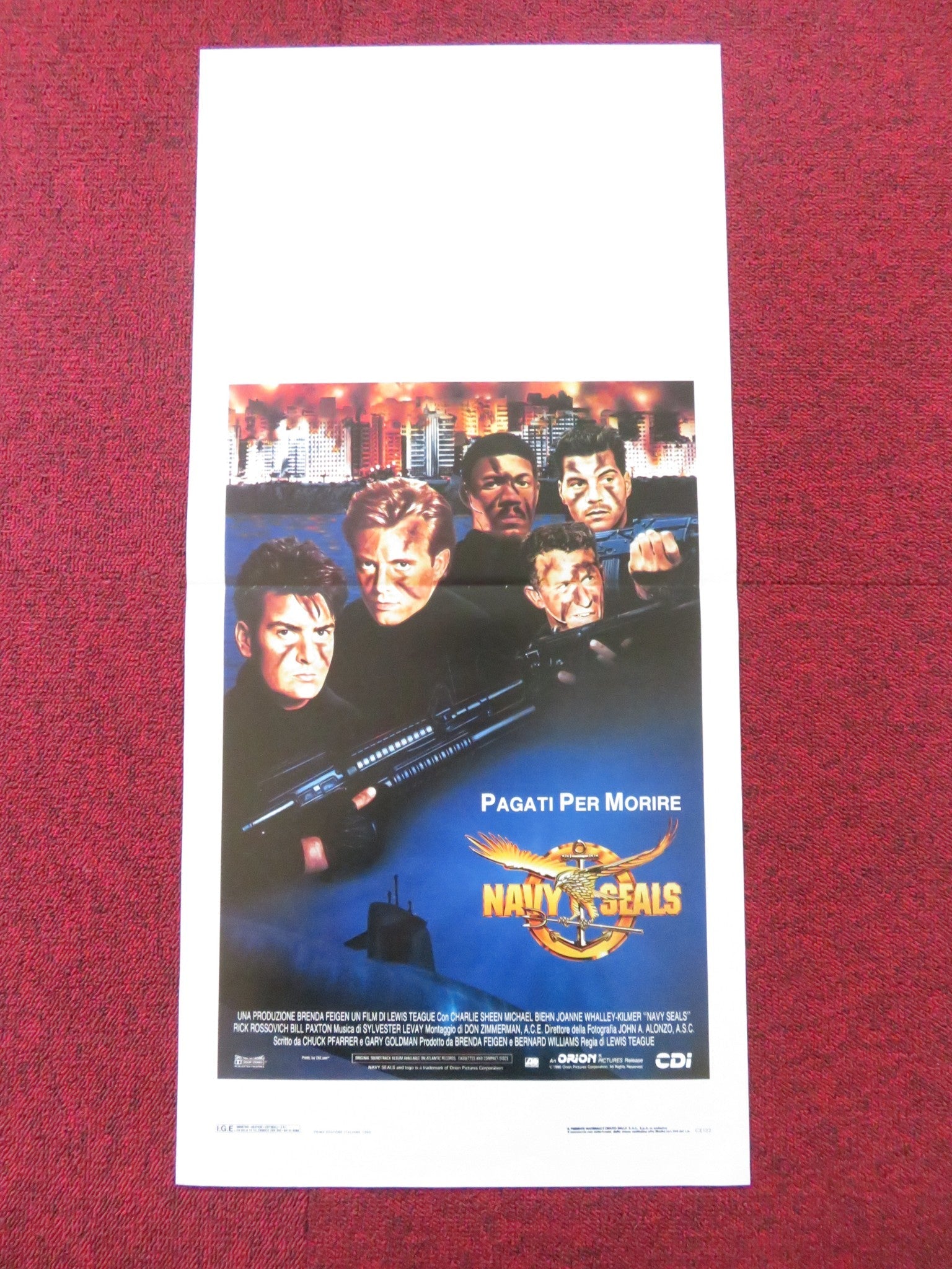 NAVY SEALS ITALIAN LOCANDINA POSTER CHARLIE SHEEN MICHAEL BIEHN 1990 Rendezvous Cinema Movie posters