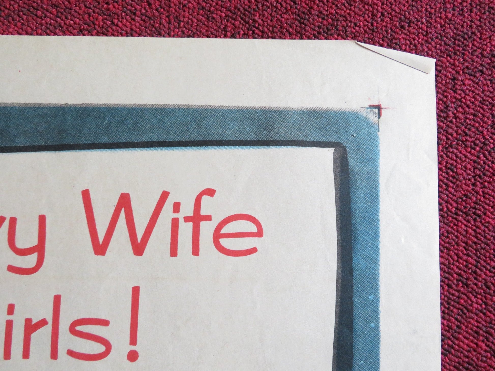 NAVY WIFE FOLDED US ONE SHEET POSTER JOAN BENNETT GARY MERRILL 1956 Rendezvous Cinema Movie posters