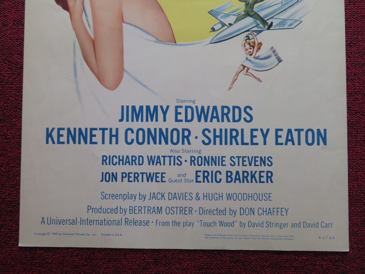 NEARLY A NASTY ACCIDENT US INSERT (14"x 36") POSTER JIMMY EDWARDS K. CONNOR 1962 Rendezvous Cinema Movie posters