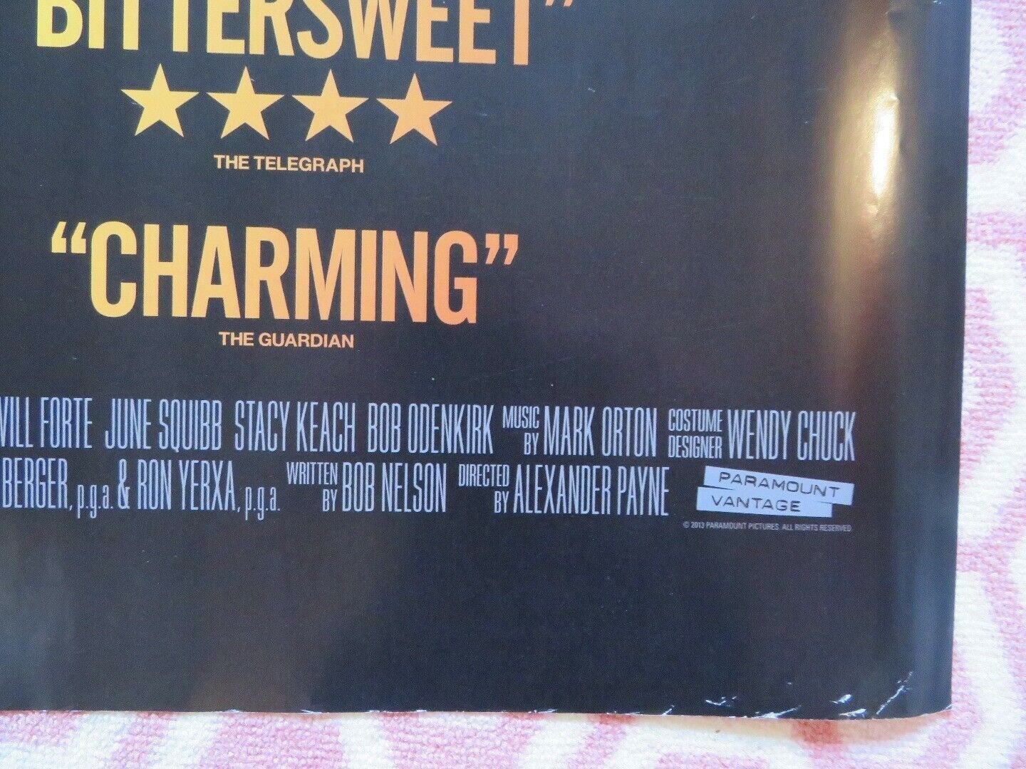 NEBRASKA QUAD (30"x 40") ROLLED POSTER BRUCE DERN 2013 Movie posters