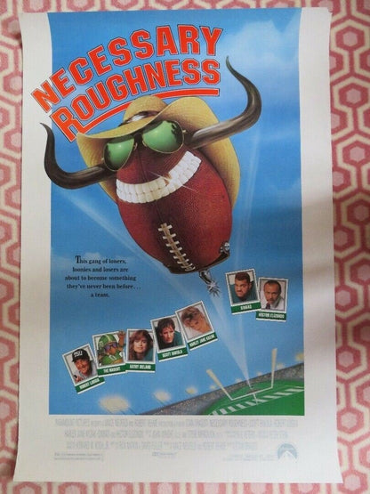 NECESSARY ROUGHNESS ONE SHEET ROLLED POSTER ROBERT LOGGIA KATHY IRELAND 1991 - Rendezvous Cinema