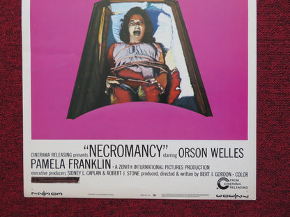 NECROMANCY US INSERT (14"x 36") POSTER ORSON WELLES PAMELA FRANKLIN 1972 Rendezvous Cinema Movie posters