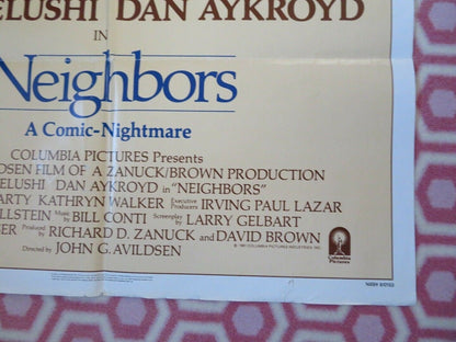NEIGHBORS US ONE SHEET POSTER JOHN BELUSHI DAN AYKROYD THOMAS BERGER Rendezvous Cinema Movie posters