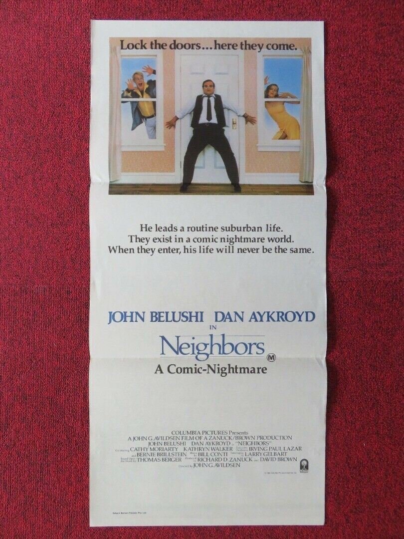 NEIGHBOURS FOLDED AUSTRALIAN DAYBILL POSTER JOHN BELUSHI DAN AYKROYD 1981 Movie posters